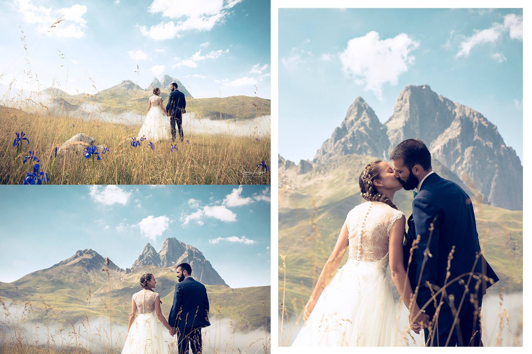 Photo mariage Day After couple à la montagne Pyrénées Pic du midi d'Ossau - Elodie Frigot Photographe