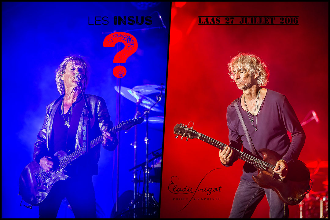Photo montage Concert des Insus Jean-Louis Aubert et Louis Bertignac à Laas - Elodie Frigot Photographe